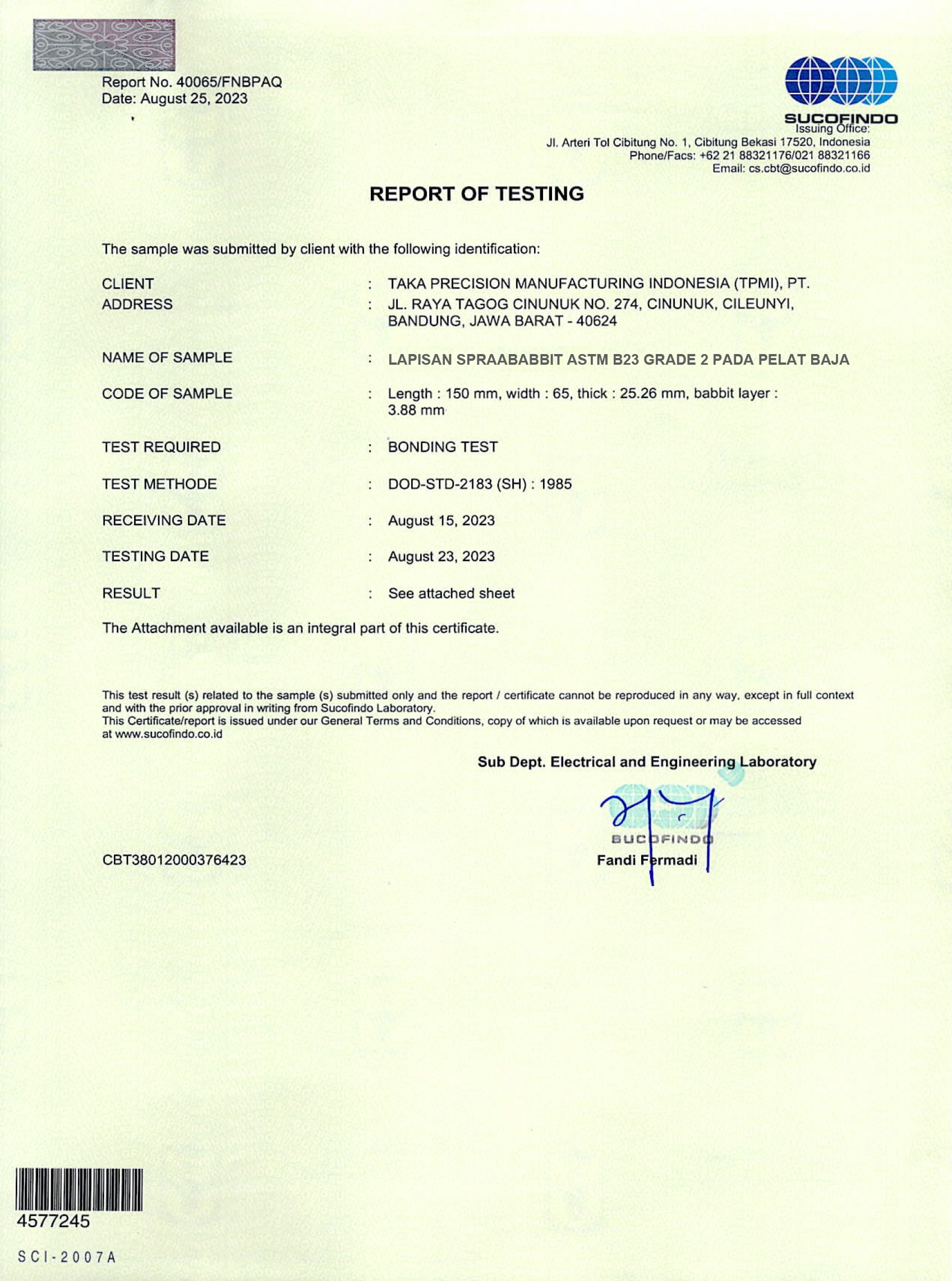 Test Report